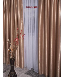 Draperie blackout  cu soft,auriu