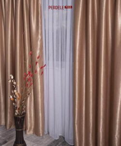 Draperie blackout  cu soft,auriu