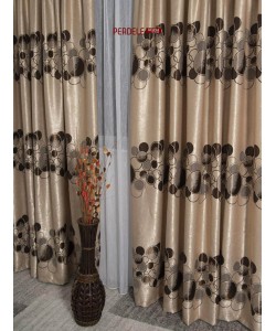 Draperie blackout crem,maro
