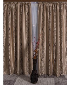 Draperie blackout, crem/maro