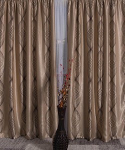 Draperie blackout, crem/maro