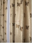Draperie blackout, crem/maro, model fluturi