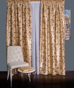 Draperie blackout crem/maro