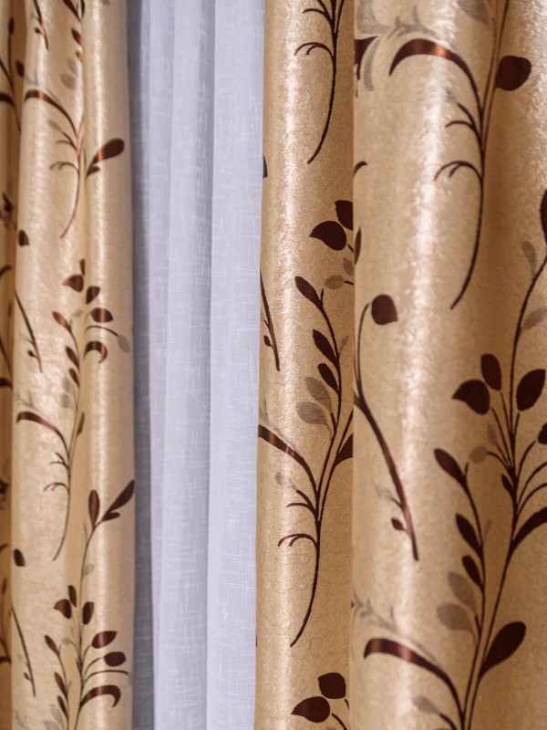 Draperie blackout crem/maro