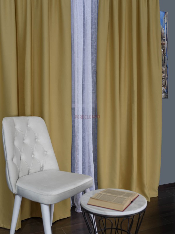 Draperie blackout galben