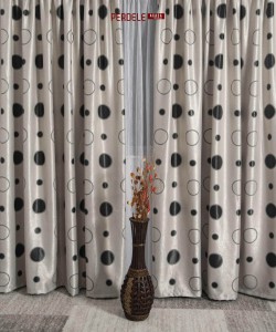 Draperie blackout gri/negru