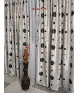 Draperie blackout gri/negru