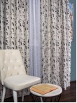 Draperie blackout gri/negru model abstract