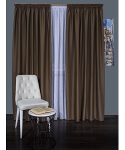 Draperie blackout maro