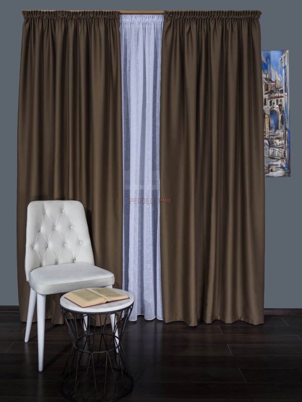 Draperie blackout maro