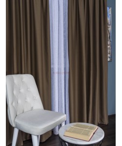 Draperie blackout maro