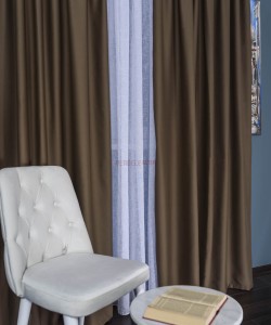 Draperie blackout maro