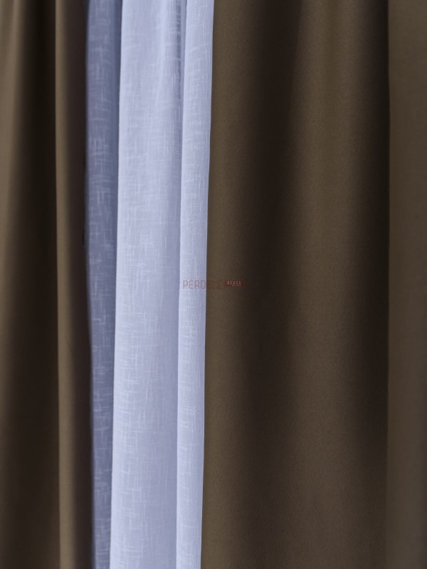 Draperie blackout maro