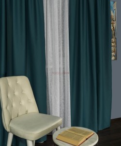 Draperie uni turqoise