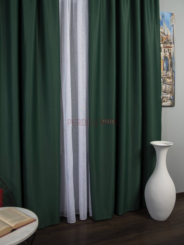 Draperie blackout uni, verde 2