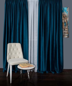 Draperie catifea albastru imperial