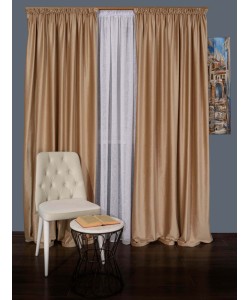 Draperie catifea bej