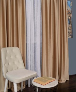 Draperie catifea bej