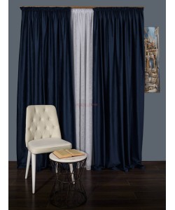 Draperie catifea bleumarin