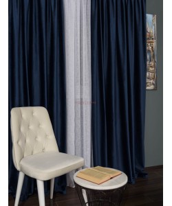 Draperie catifea bleumarin