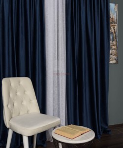 Draperie catifea bleumarin