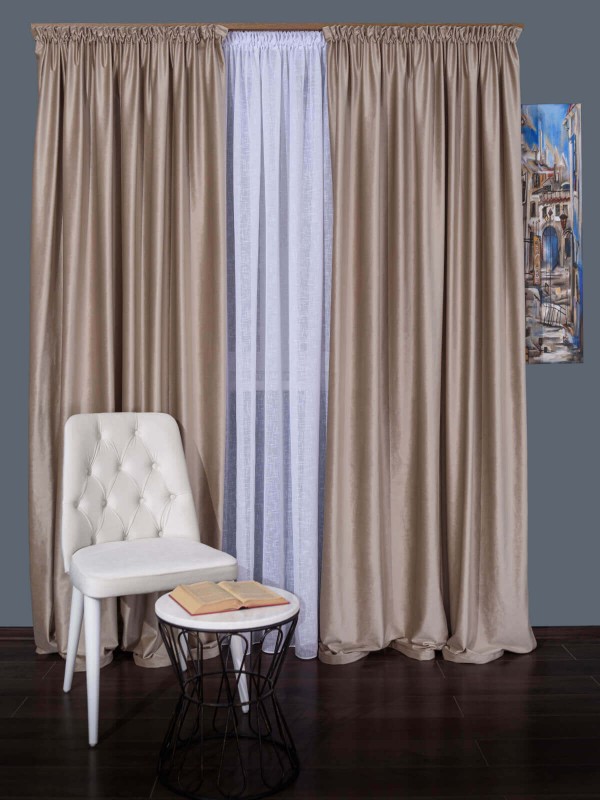 Draperie catifea cappuccino