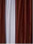 Draperie catifea caramiziu inchis