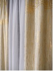 Draperie catifea crem cu model auriu
