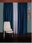 Draperie catifea creponata,albastru