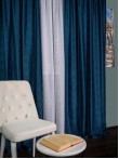 Draperie catifea creponata,albastru