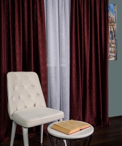 Draperie catifea creponata, burgundy