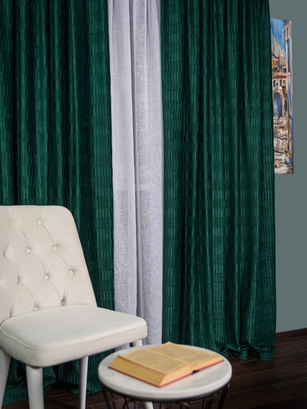 Draperie catifea creponata,verde