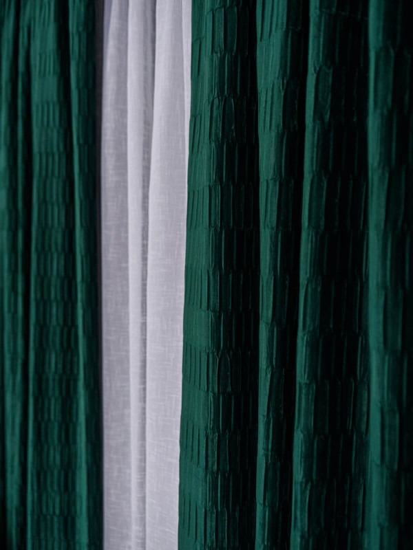Draperie catifea creponata,verde