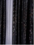 Draperie catifea negru cu insertii auriu/argintiu