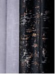 Draperie catifea negru cu insertii auriu/argintiu