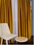 Draperie catifea galben mustar