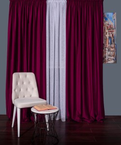 Draperie catifea grena