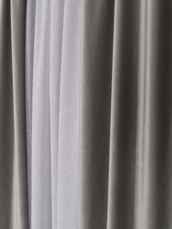 Draperie catifea gri 1