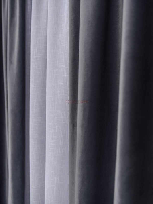 Draperie catifea gri