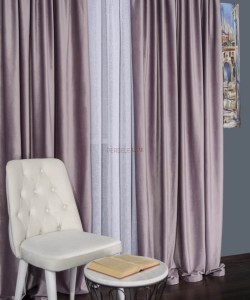 Draperie catifea lila