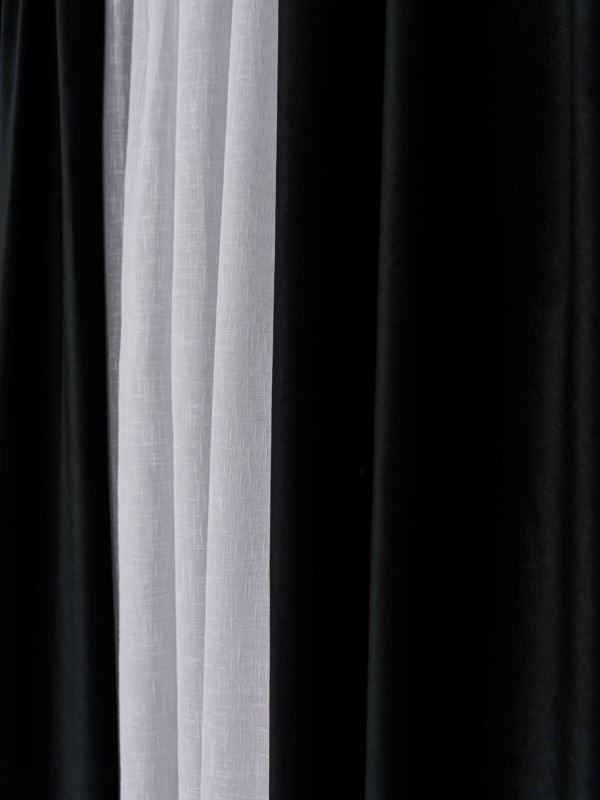 Draperie catifea negru