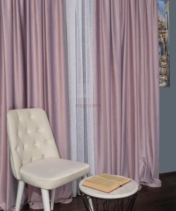 Draperie catifea roz