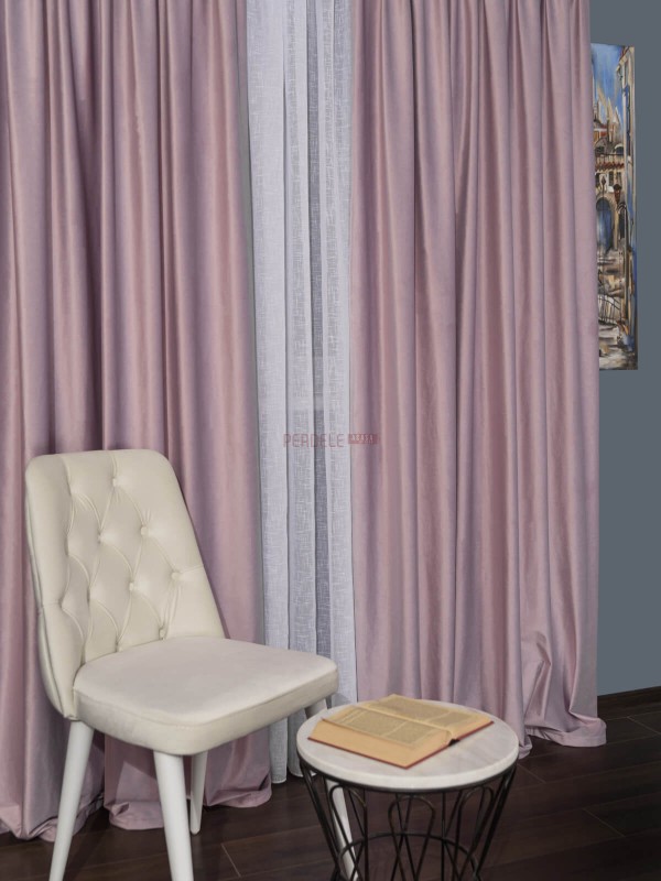 Draperie catifea roz