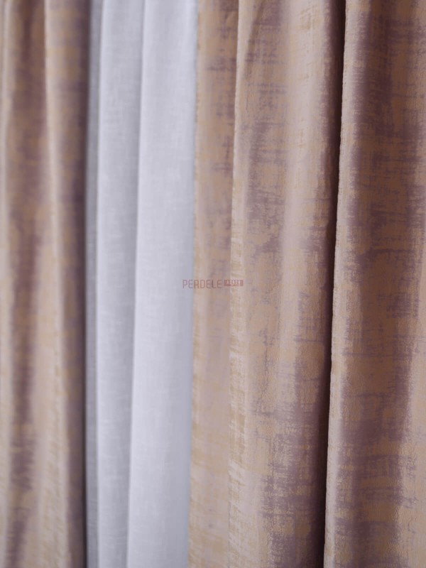 Draperie catifea texturata roz
