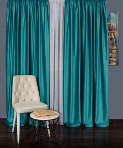 Draperie catifea turqoise