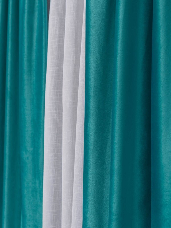 Draperie catifea turqoise
