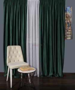 Draperie catifea verde