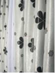 Draperie floare rotunda gri,negru
