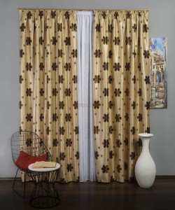 Draperie floare rotunda maro