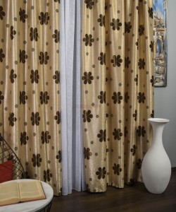 Draperie floare rotunda maro